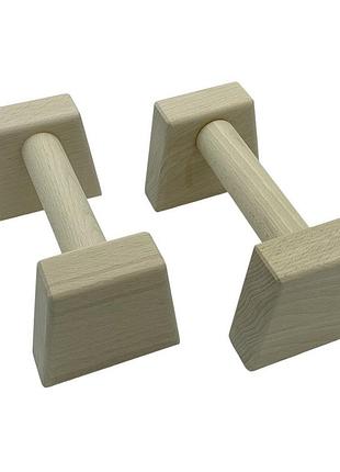 Паралетсы, упоры для отжимания деревянные wood gym push up ne-wd-20 из бука 20 см 2 шт