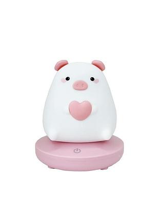 Ночник детский "свинка" mgz-1411 зарядка от usb