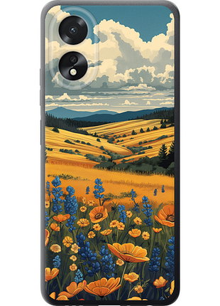 Чехол на oppo a18 украинское поле "6082u-3807-851"