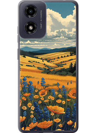 Чехол на motorola moto e14 украинское поле "6082u-3848-851"