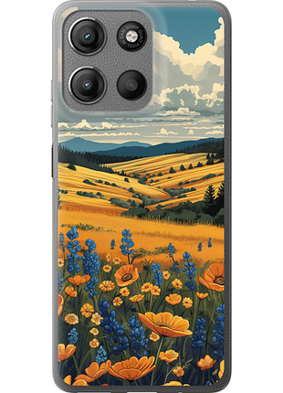 Чехол на motorola moto g15 украинское поле "6082u-3948-851"
