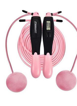 Скакалка швидкісна з лічильником twinrope ef-1909-bp 2,8 метра