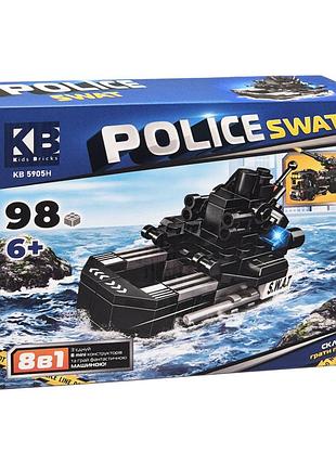 Детский конструктор police swat kb 5905h пластик, 98 деталей
