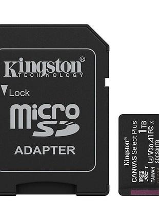 Карта пам'яті microsdxc (uhs-1 u3) kingston canvas select plus gen3 1tb class 10 а1 v30 (r-150mb/s) (adapter sd)