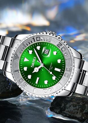 Skmei 9295sign silver-green 3