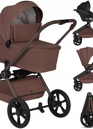 Универсальная коляска 3 в 1 lionelo freya 3in1 brown chocolate