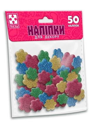 Дитячий набір м'яких наліпок "квітка" vt4206-54, 50 наліпок