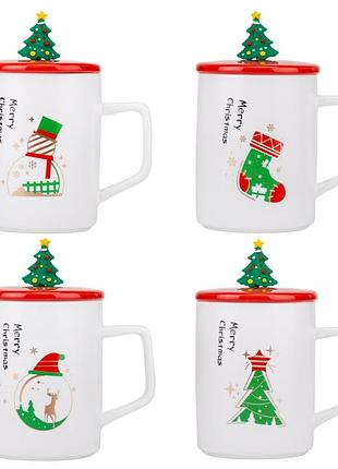 Кружка "green christmas tree", 350 мл * рандомный выбор дизайна elisey