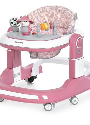 Детские ходунки me 1200 ursa pink, музыка, свет