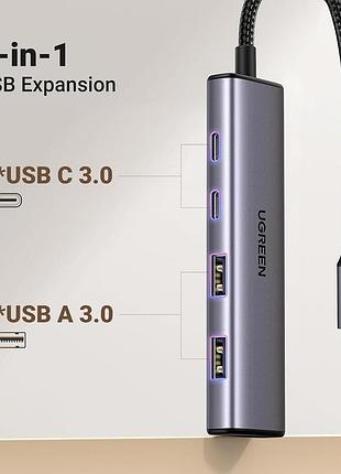 Usb-хаб ugreen 4-port usb-c hub 3