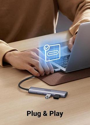 Usb-хаб ugreen 4-port usb-c hub 5