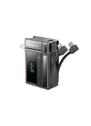 Внешний аккумулятор remax wayto series tft screen built-in fast charging cables qc22.5 wall plug power bank(charger)10000mah