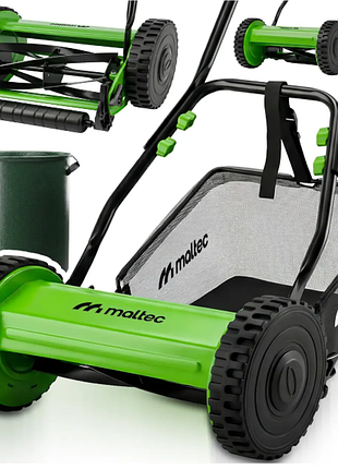 Ручная газонокосилка с корзиной maltec masterblade300 мешок 22 л (114106)