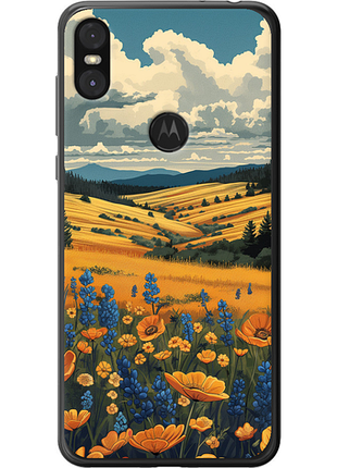 Чехол на motorola one украинское поле "6082u-1589-851"
