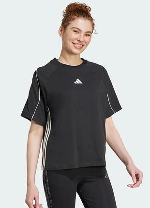 Жіноча футболка бавовняна adidas чорна