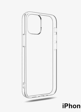 Накладка силиконовая hoco "light series tpu" iphone 13 6.1", чехол на айфон прозрачный