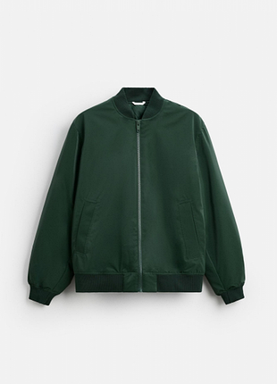 Куртка zara утеплена бомбер 19373 light green