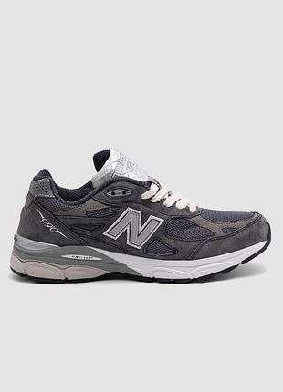 Сірі кросівки унісекс new balance 990 v3 kith tornado х нью беланс 38