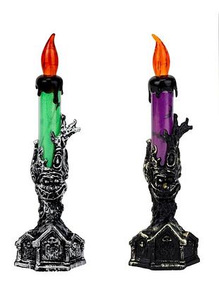 Светодиодная свеча (led) "подсвечник", 21 см * рандомный выбор дизайна elisey