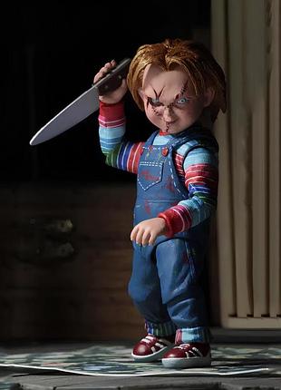 Neca лялька чакі. фігурка із фільму чакі. іграшка chucky. чаки із змінними аксесуарами 10 см