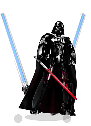 Подарочный набор star wars resteq — 2 световых меча + конструктор дарт вейдер 30 см
