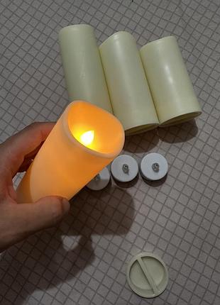 Led свічки на батарейках, 8 шт, з пультами, білі