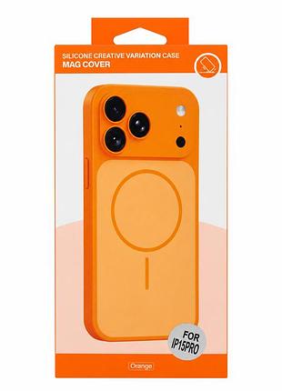 Чохол для смартфона silicone creative variation case mag cover apple iphone 15 pro 4,orange 2