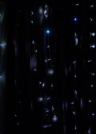 Гірлянда-штора 200 led, біла, 3*2 м, від usb elisey