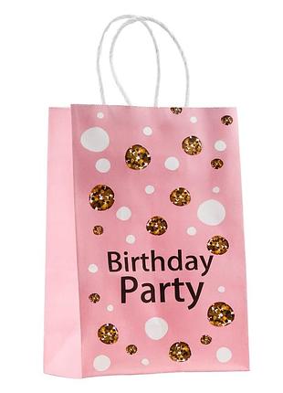 Подарочный пакет "birthday party", 15*21 см * рандомный выбор дизайна elisey