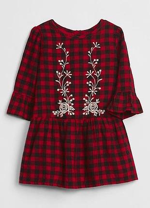 Сукня baby gap у клітинку з вишивкою, розмір 5 років (5т)