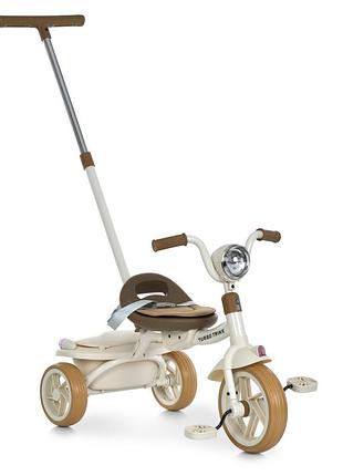 Велосипед детский трехколесный mt 1037-1 beige, с родительской ручкой