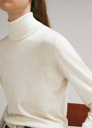 Водолазка гольф жіночий вовна+шовк massimo dutti, р. l