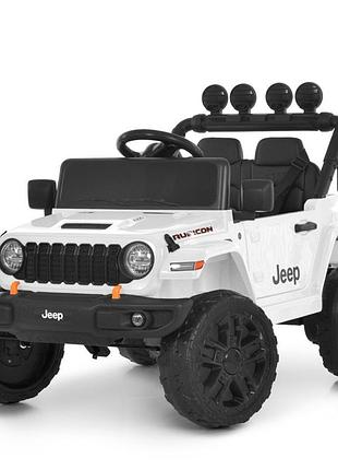 Дитячий електромобіль джип m 6312eblr-1(24v) до 30 кг, білий