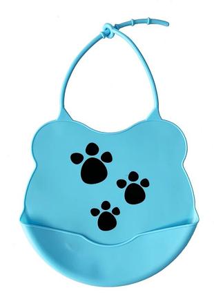 Детский слюнявчик мини mgz-0604(blue) силиконовый