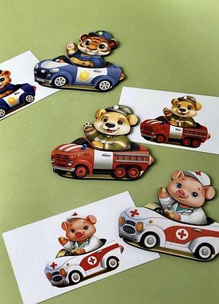 Настольная игра "веселые водители" ubumblebees (псф080) psf080 с карточками 4
