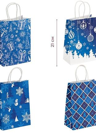 Подарочный пакет "новогодняя коллекция", 15*21 см * рандомный выбор дизайна elisey