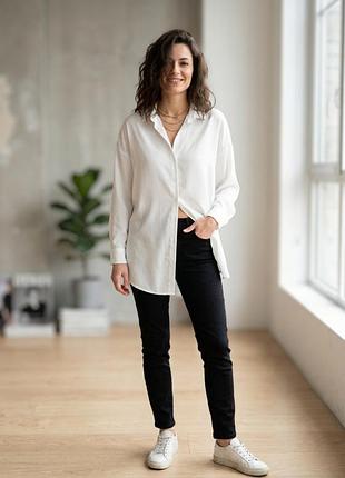 Рубашка женская oversize однотонная g&n белая