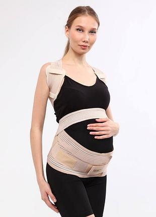 Бандаж для беременных, послеродовой эластичный на липучках orthopedics medical cpt162 бежевый, размер m
