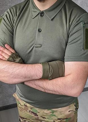 Футболка поло мужская с коротким рукавом тактическая, поло с коротким рукавом для военных хаки s