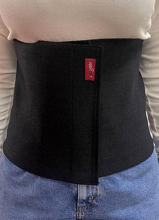 Бандаж абдоминальный послеоперационный с плотной ткани orthopoint sl-240y-s, пояс для живота черный, размер l