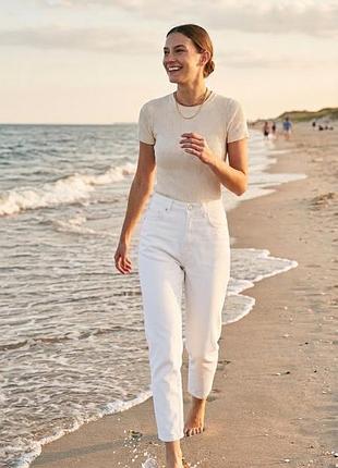 Стильні білі джинси zara (mom/slouchy)