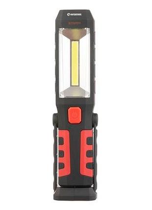 Ліхтар магнітний intertool-storm 1+3вт x 200лм x 1500мaч 3 (lb-0145)