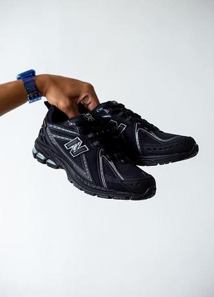 Чоловічі чорні кросівки new balance 1906 cordura black silver х нью беланс 45