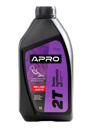 Масло для двигателей 2t apro 1л полусинтетическое (942001)