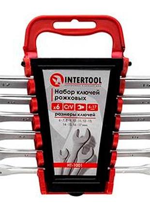 Набор рожковых ключей intertool 6 шт. (6-17 мм) (ht-1001)