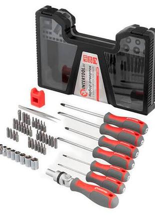 Набор отверток intertool с насадками pro 51 ед. (vt-3352) 6