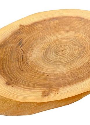 Дошка обробна eco tabulas 420 x 230 x 30мм овальна без кори lux (ас42)
