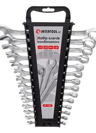 Набор ключей рожково-накидных intertool 6-24мм (14шт) (ht-1252)