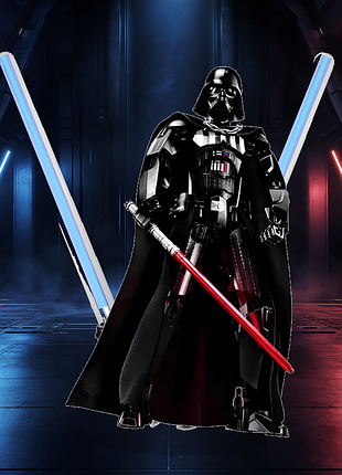 Подарочный набор star wars resteq — 2 световых меча + конструктор дарт вейдер 30 см