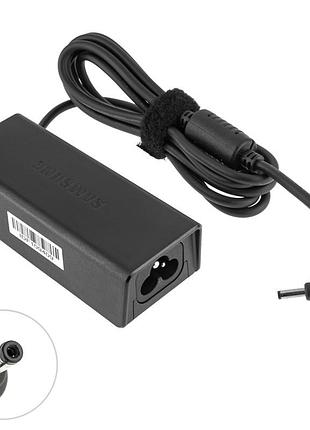 Оригинальный блок питания для ноутбука samsung 19v, 2.1a, 40w, 3.0*0.8mm, black, l-образный разъём (samsung ultrabook series 5,